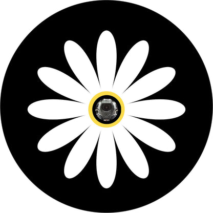 Simple & Plain Daisy Flower Bronco Spare Tire Cover - Speedlogix