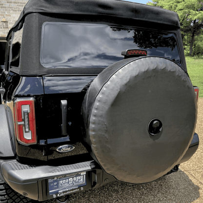 Simple Solid Black Bronco Spare Tire Cover - Speedlogix