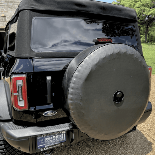 Simple Solid Black Bronco Spare Tire Cover - Speedlogix
