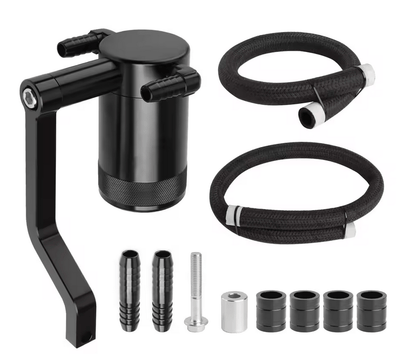 SLX Black Billet Oil Catch Can 2011 - 2023 Challenger/Charger 5.7L, 6.4L - Speedlogix