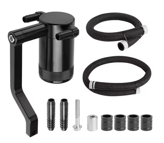 SLX Black Billet Oil Catch Can 2011 - 2023 Challenger/Charger 5.7L, 6.4L - Speedlogix