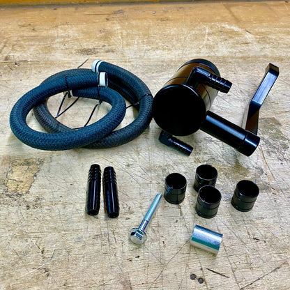 SLX Black Billet Oil Catch Can 2011 - 2023 Challenger/Charger 5.7L, 6.4L - Speedlogix