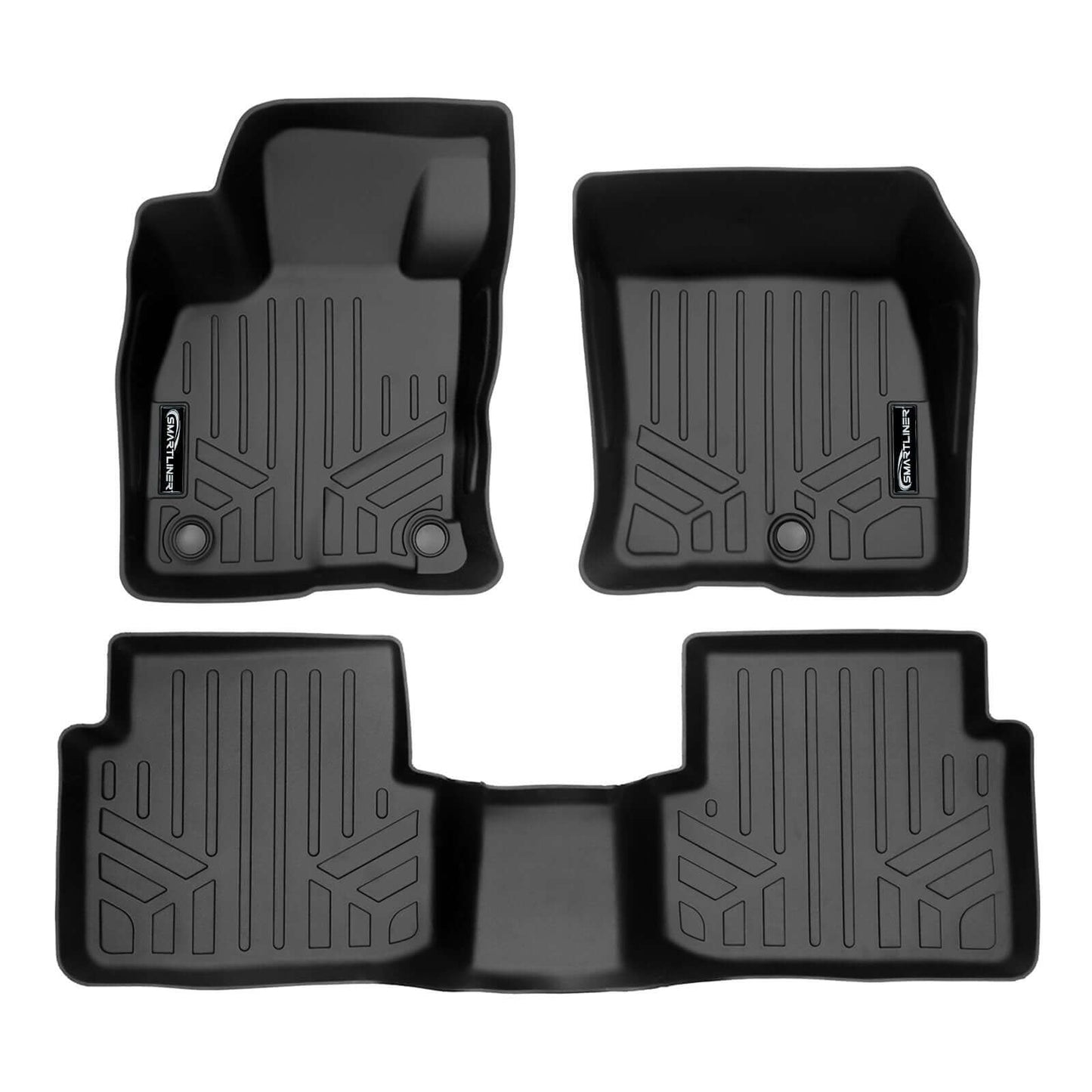 SMARTLINER Custom Fit Floor Liners For 2021 - 2025 Ford Bronco Sport W/O Rear Bump - Speedlogix
