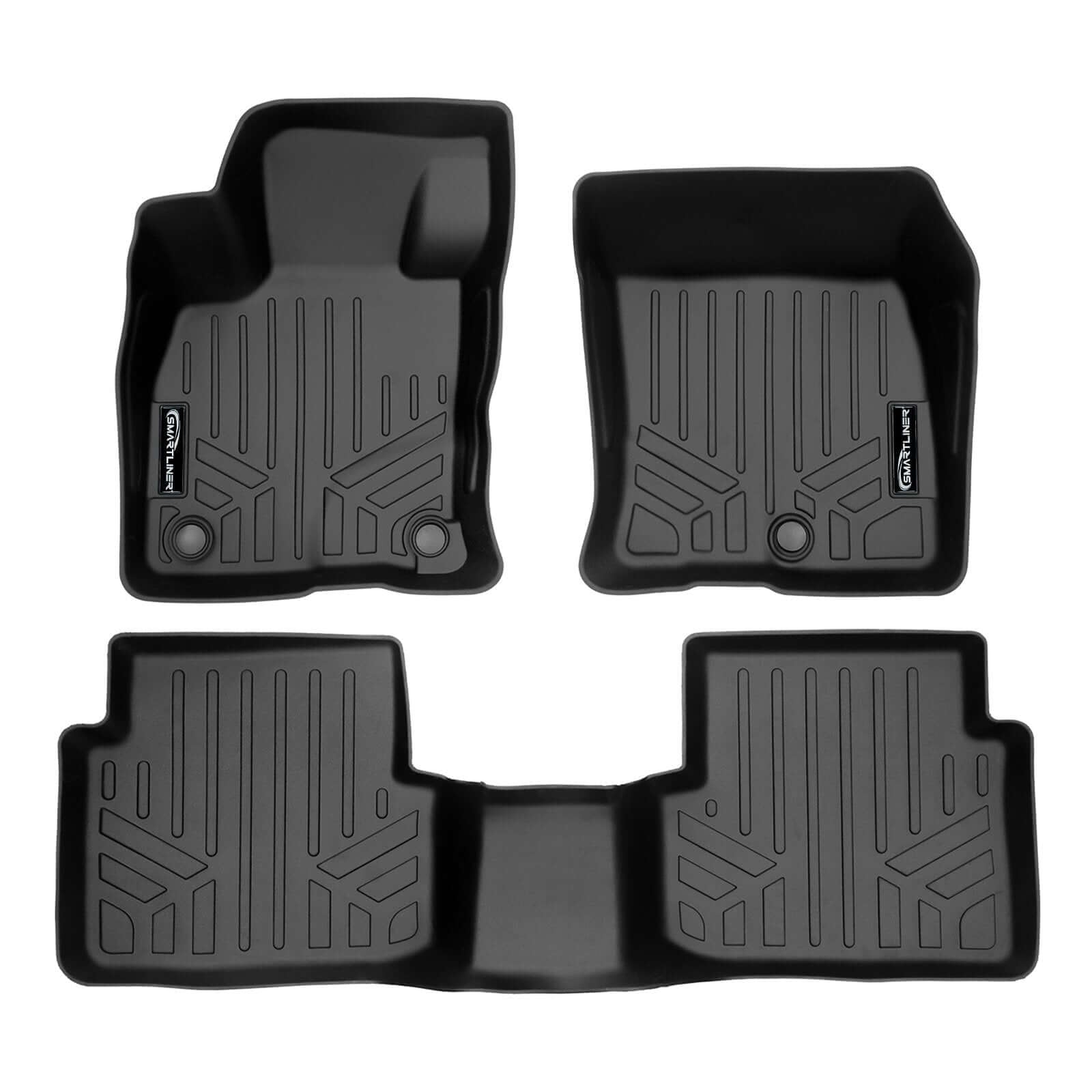 SMARTLINER Custom Fit Floor Liners For 2021 - 2025 Ford Bronco Sport W/O Rear Bump - Speedlogix