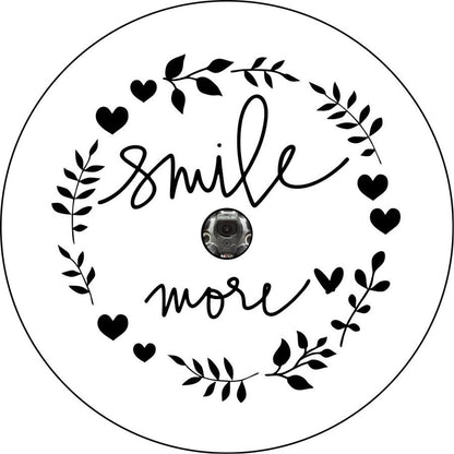 Smile More Floral Wreath Spare Tire Cover - Speedlogix