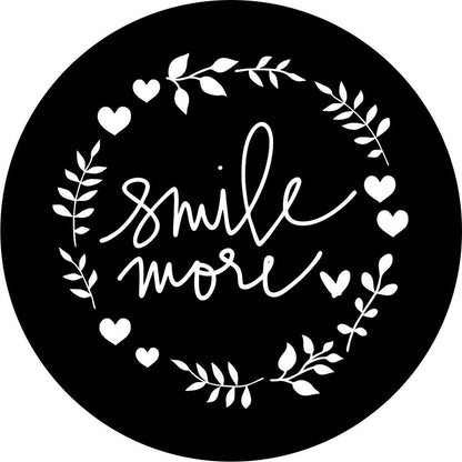 Smile More Floral Wreath Spare Tire Cover - Speedlogix