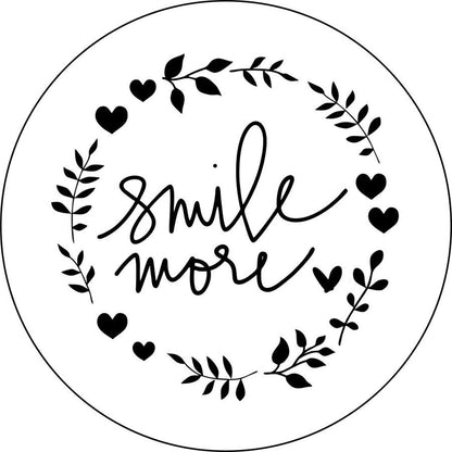 Smile More Floral Wreath Spare Tire Cover - Speedlogix