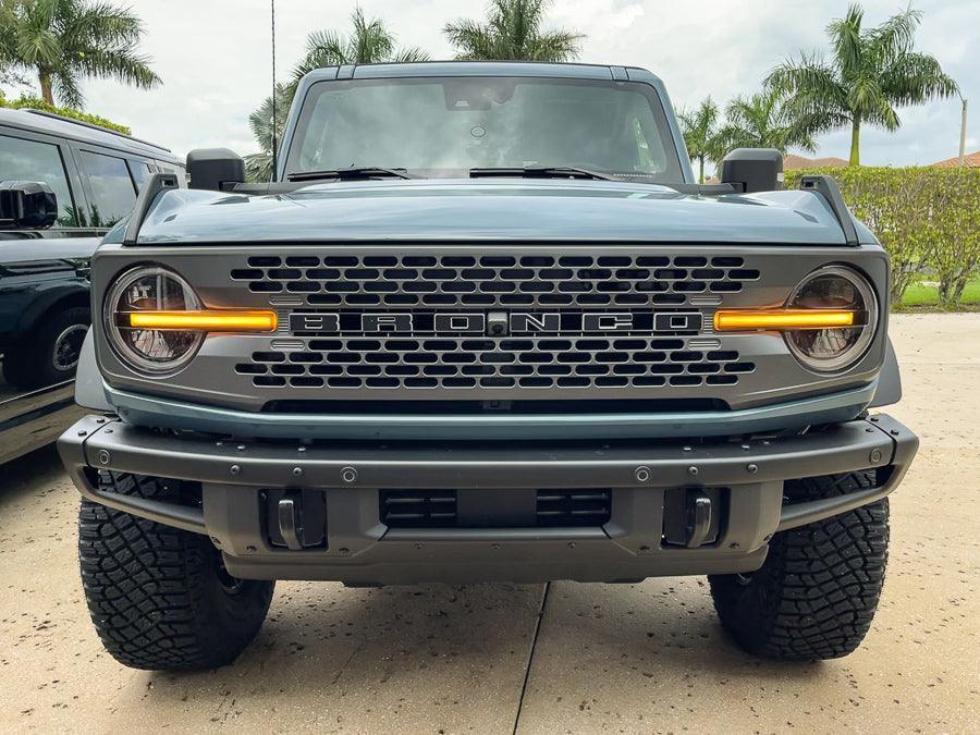 Smoked Signature DRL Bar Overlays - 2021+ Bronco (Signature Headlights) - Speedlogix