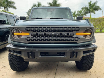 Smoked Signature DRL Bar Overlays - 2021+ Bronco (Signature Headlights) - Speedlogix