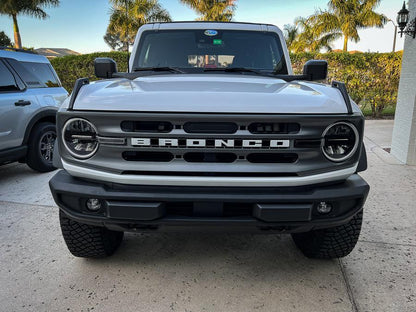 Smoked Signature Style Light Bar Overlays - 2021+ Bronco (Standard Headlights) - Speedlogix