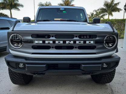 Smoked Signature Style Light Bar Overlays - 2021+ Bronco (Standard Headlights) - Speedlogix