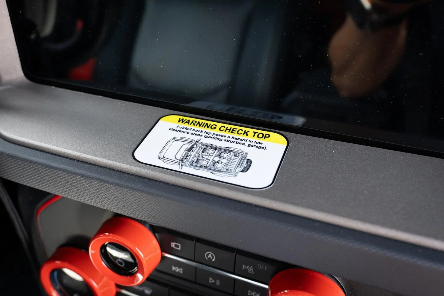 Soft Top Warning Labels - 2021+ Bronco - Speedlogix