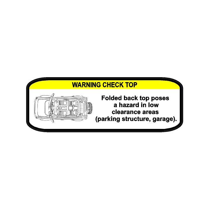 Soft Top Warning Labels - 2021+ Bronco - Speedlogix