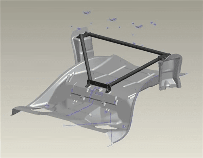 Speedlogix 4 - point Rear Shock Tower Brace 2005 - 2023 Challenger/Charger - Speedlogix