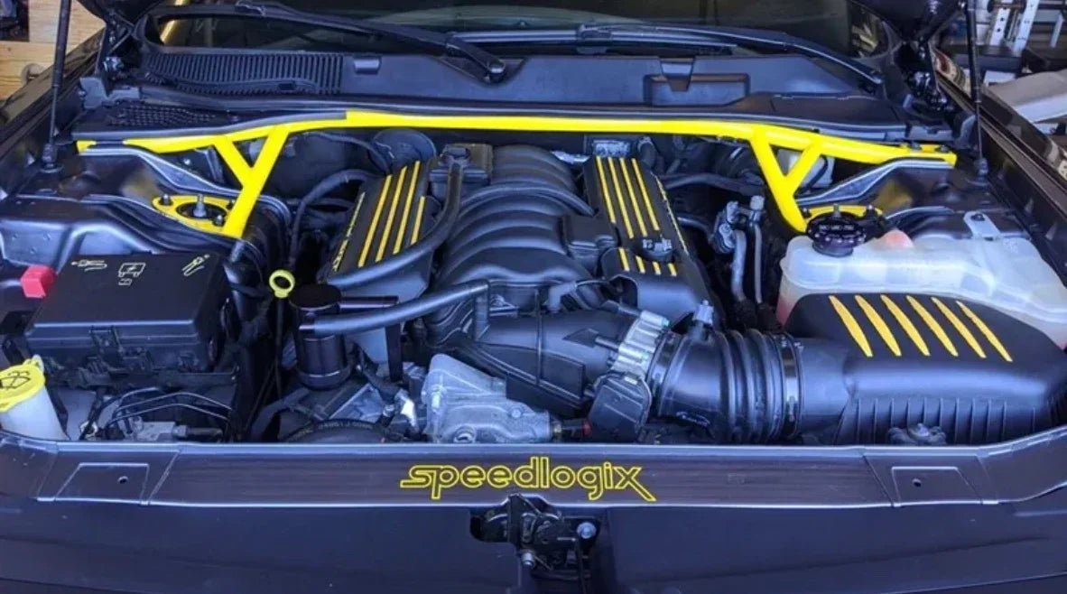 Speedlogix 4 - point Strut Tower Brace 2005 - 2023 Challenger/Charger 3.6L, 5.7L, 6.1L, 6.4L - Speedlogix