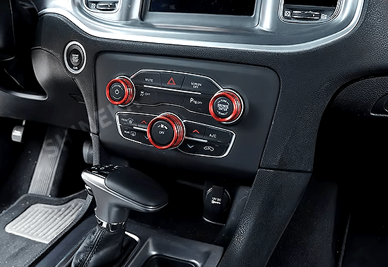 Speedlogix A/C Radio Knob Covers 2015 - 2023 Challenger, 2011 - 2023 Charger - Speedlogix