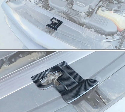 Speedlogix Carbon Fiber Print Hood Latch Cover 2015 - 2023 Challenger - Speedlogix