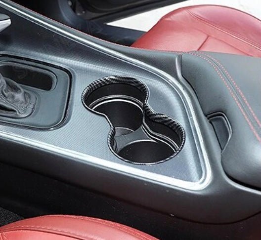 Speedlogix Carbon Print Cup Holder Trim 2015 - 2023 Challenger - Speedlogix