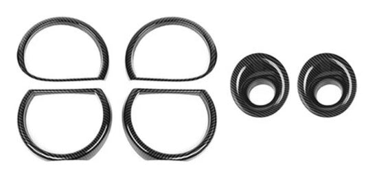 Speedlogix Carbon Print Head/Fog Light Trim Rings 2015 - 2023 Challenger - Speedlogix