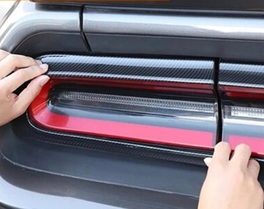 Speedlogix Carbon Print Rear Tail Light Covers 2015 - 2023 Challenger - Speedlogix