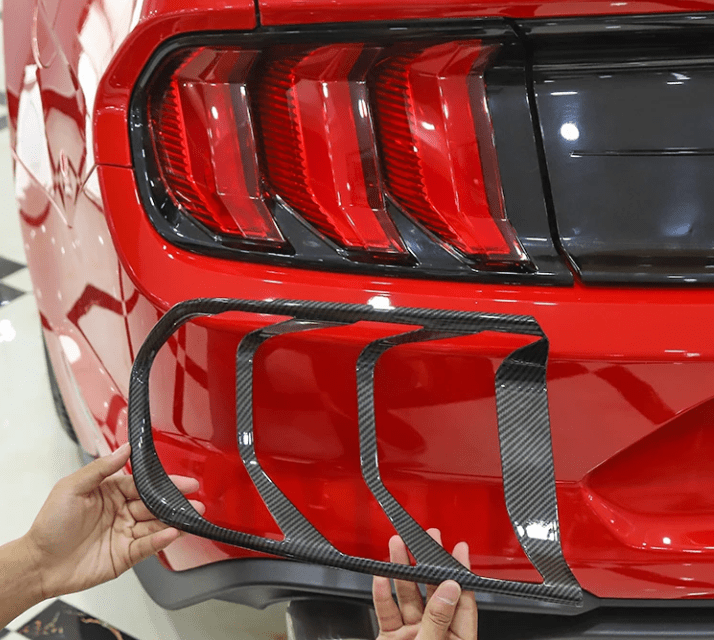 Speedlogix Carbon Print Rear Tail Light Covers 2018 - 2023 Mustang - Speedlogix