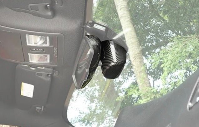 Speedlogix Carbon Print Rear View Mirror Cover 2015 - 2023 Challenger - Speedlogix