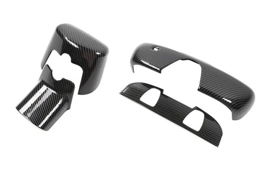 Speedlogix Carbon Print Rear View Mirror Cover 2015 - 2023 Challenger - Speedlogix