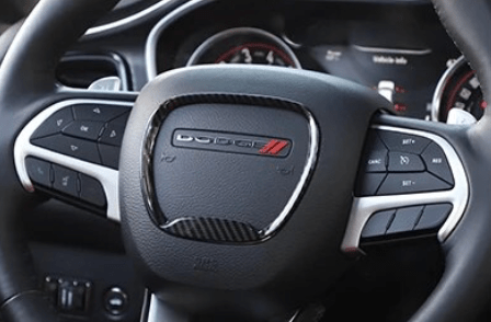 Speedlogix Carbon Print Steering Wheel Trim 2015 - 2023 Challenger - Speedlogix
