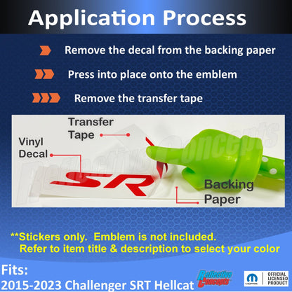 SRT Airbox Lettering and Stripe Decals - Challenger SRT Hellcat - Speedlogix