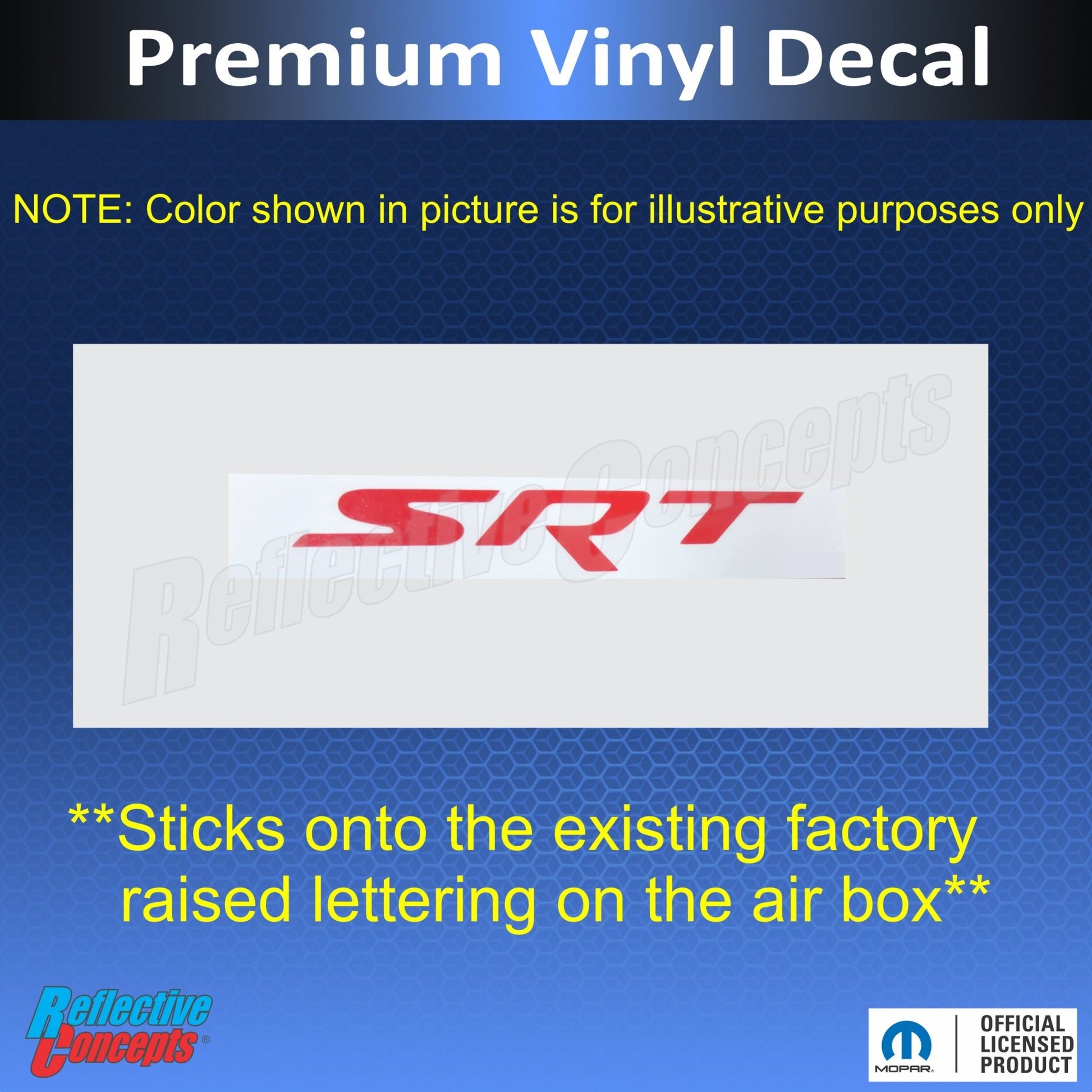 SRT Airbox Lettering and Stripe Decals - Charger SRT Hellcat - Speedlogix