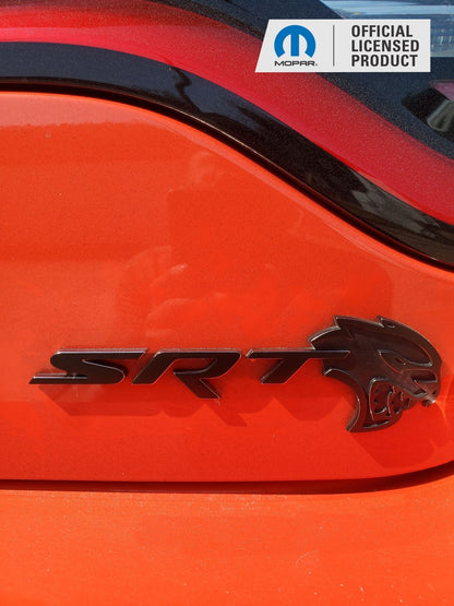 SRT Emblem Overlay Decals - 2017 Dodge Charger SRT Hellcat - Speedlogix