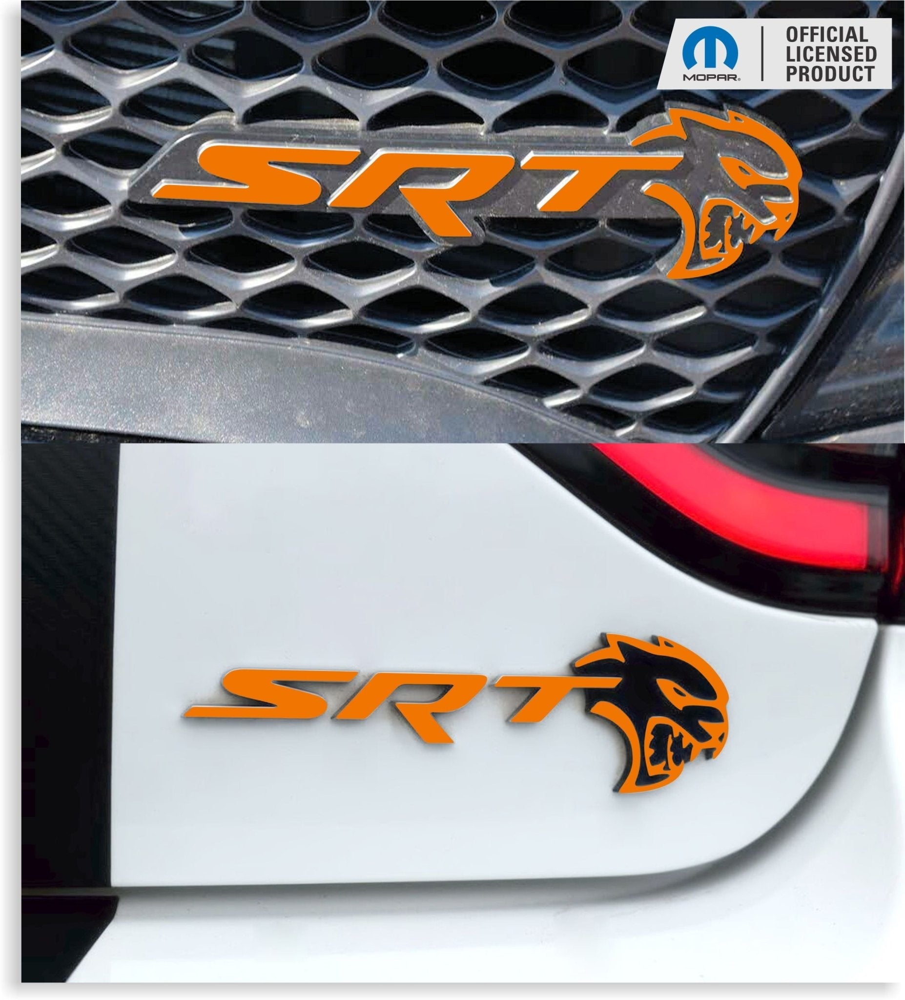 SRT Emblem Overlay Decals - 2018 - 2023 Dodge Charger SRT Hellcat - Speedlogix