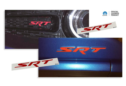 SRT Front and Rear Badge Overlay Decals - 2015 - 2018 Dodge Challenger SRT 392 - Speedlogix