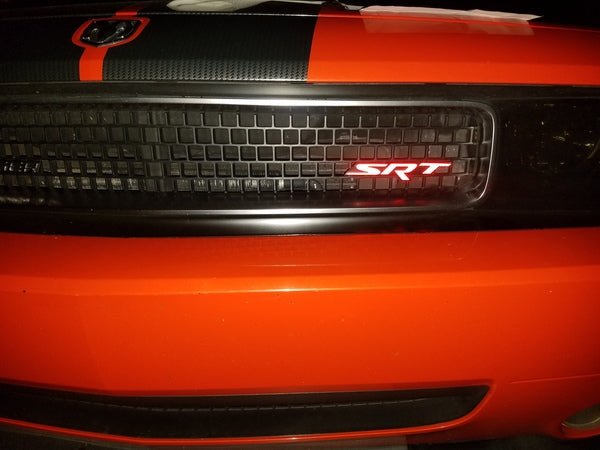 SRT Front and Rear Badge Overlay Decals - 2015 - 2018 Dodge Challenger SRT 392 - Speedlogix