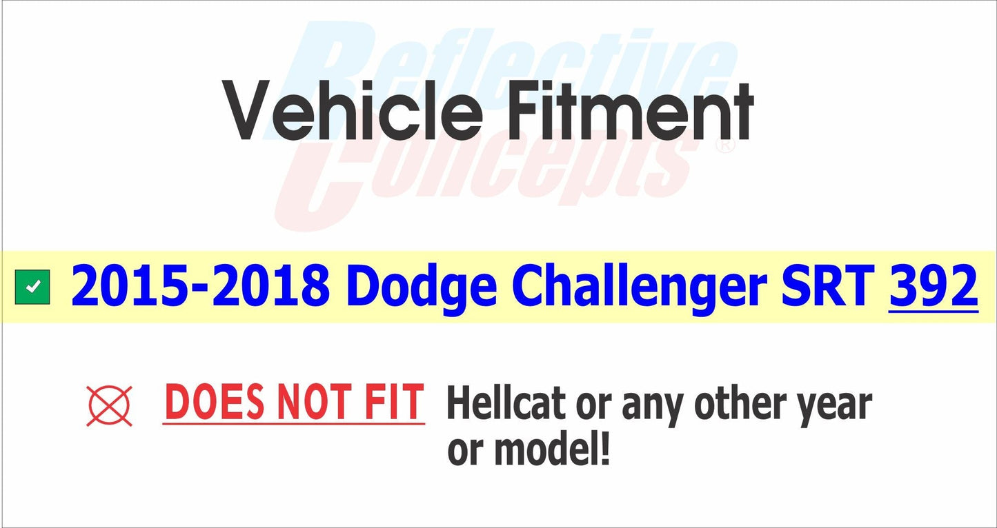 SRT Front and Rear Badge Overlay Decals - 2015 - 2018 Dodge Challenger SRT 392 - Speedlogix