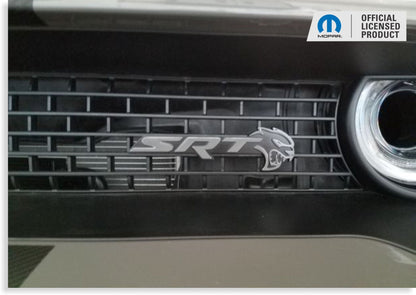 SRT Front and Rear Emblem Overlay Decals - 18 - 23 Challenger SRT Hellcat - Speedlogix