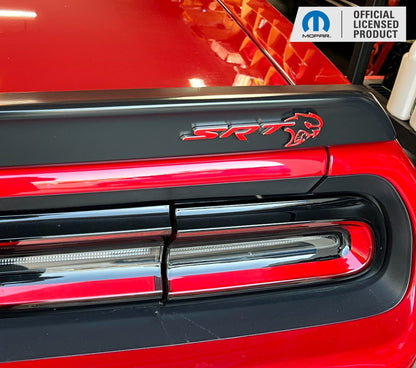 SRT Front and Rear Emblem Overlay Decals - 2017 Challenger SRT Hellcat - Speedlogix