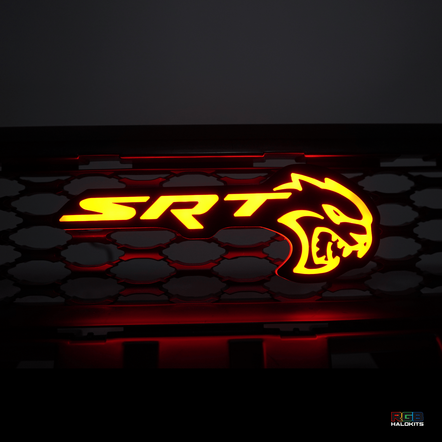 SRT Hellcat LED Emblem Badge: (Multicolor) - Speedlogix