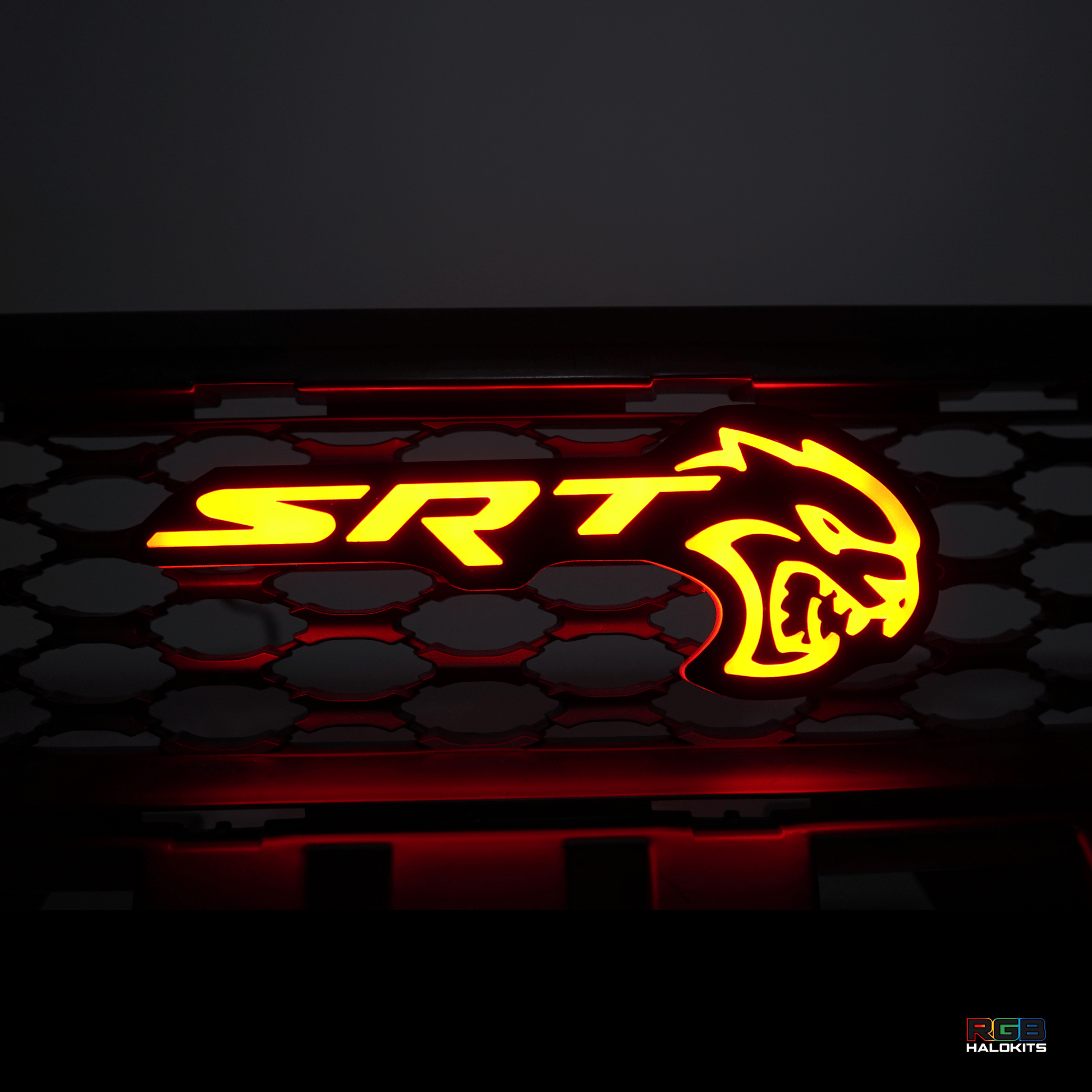 SRT Hellcat LED Emblem Badge: (Multicolor) - Speedlogix