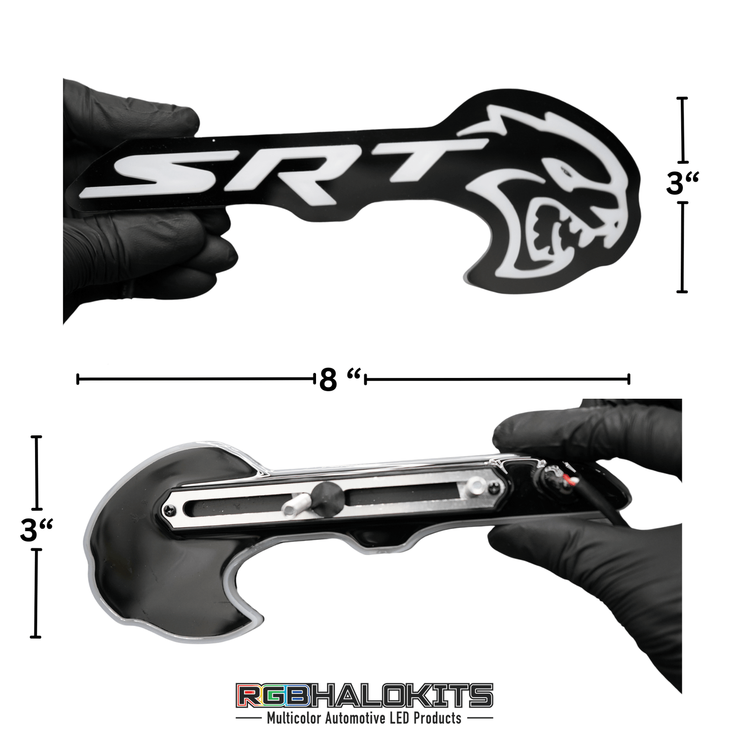 SRT Hellcat LED Emblem Badge: (Multicolor) - Speedlogix