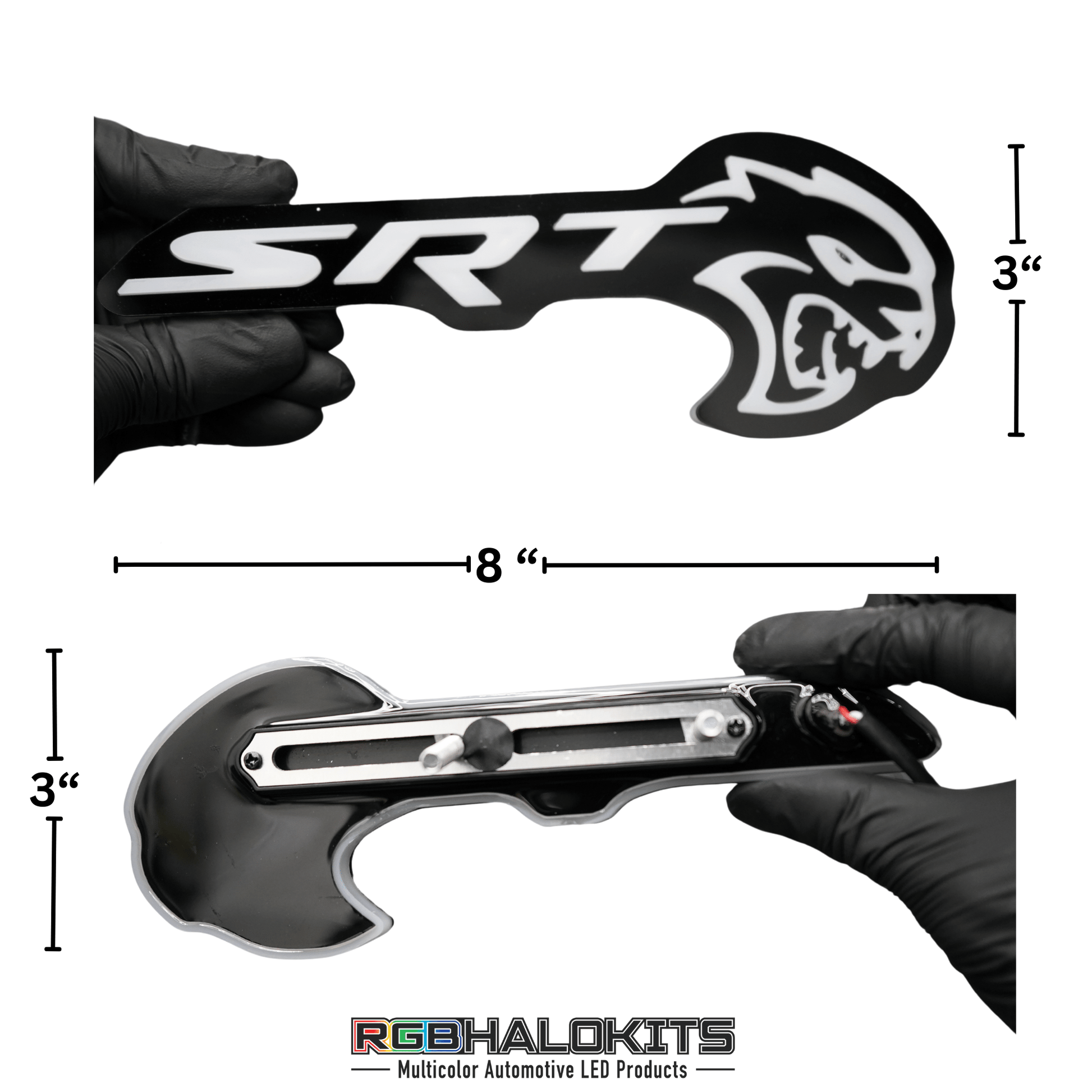 SRT Hellcat LED Emblem Badge: (Multicolor) - Speedlogix