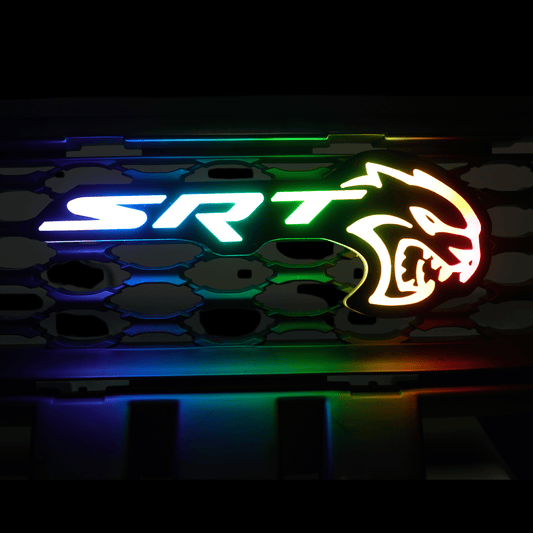 SRT Hellcat LED Emblem Badge: (Multicolor) - Speedlogix