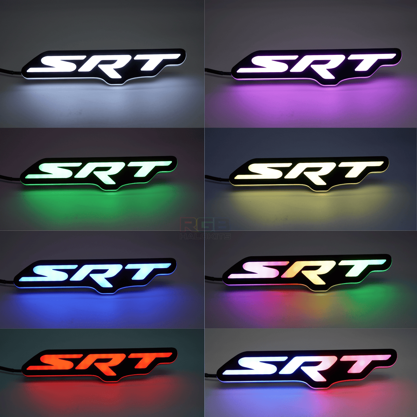 SRT LED Emblem Badge: (Multicolor) - Speedlogix