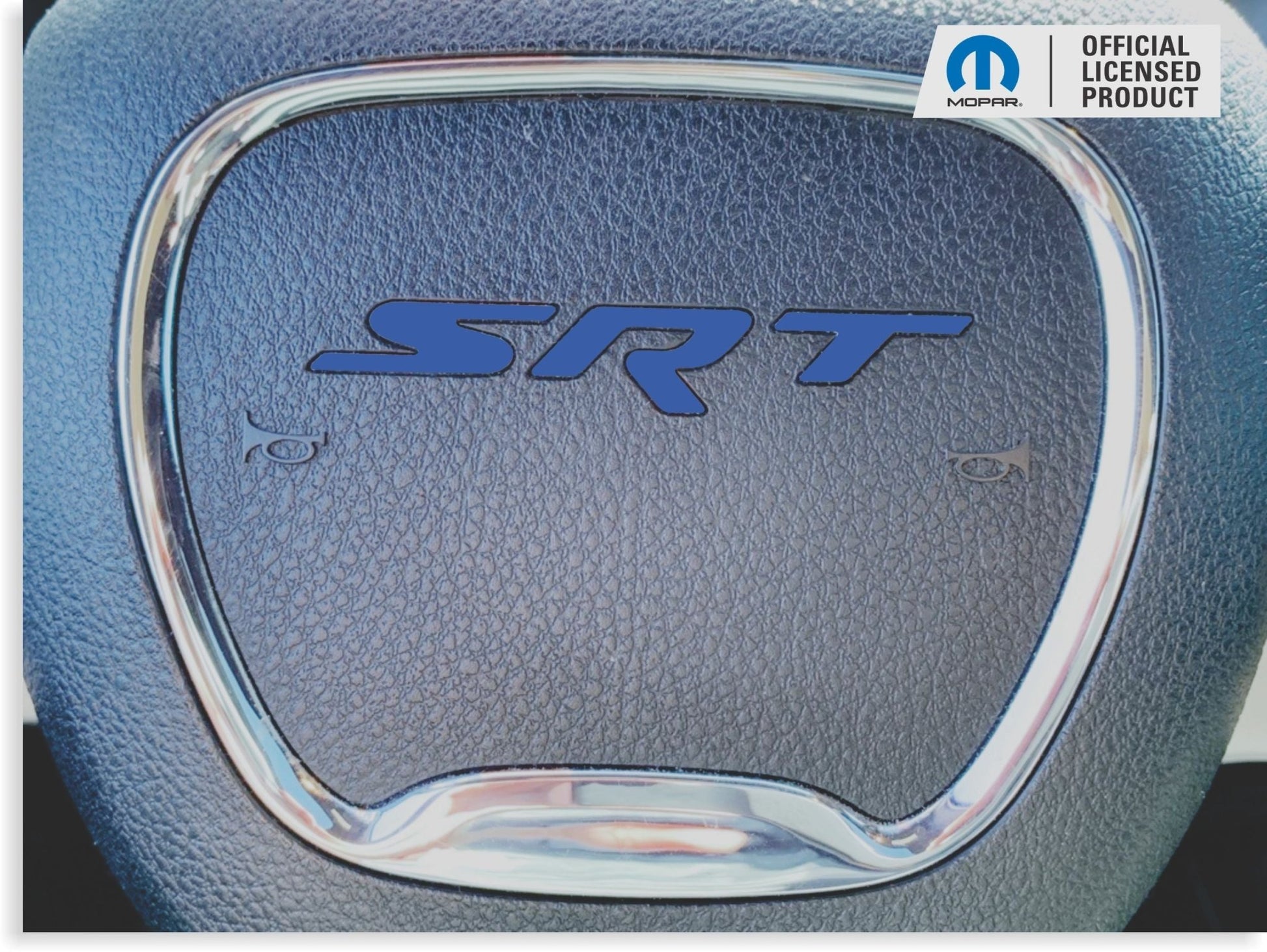 SRT Steering Wheel Emblem Overlay Decal - 15 - 23 Challenger SRT - Speedlogix