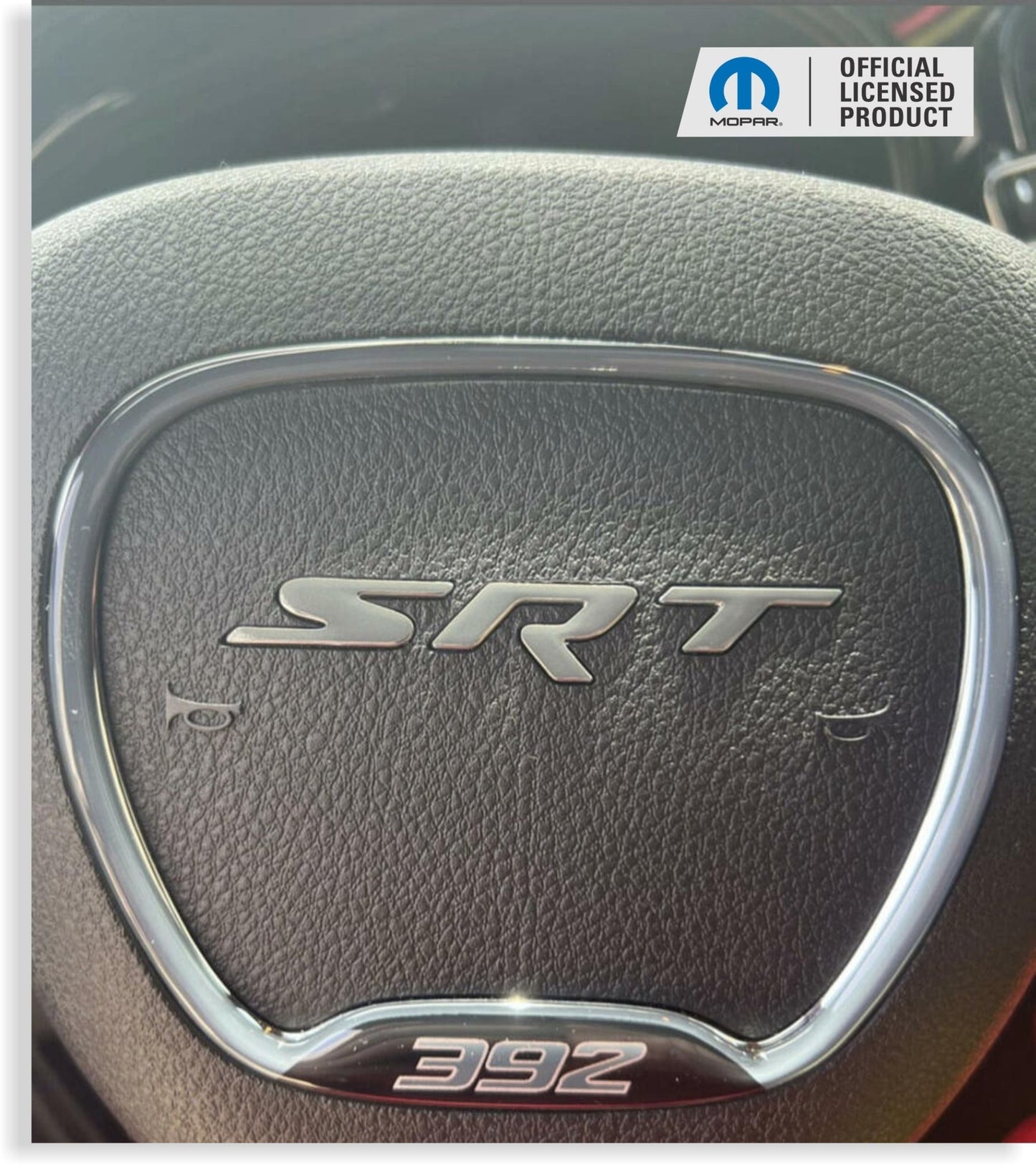 SRT Steering Wheel Emblem Overlay Decal - 15 - 23 Charger SRT - Speedlogix