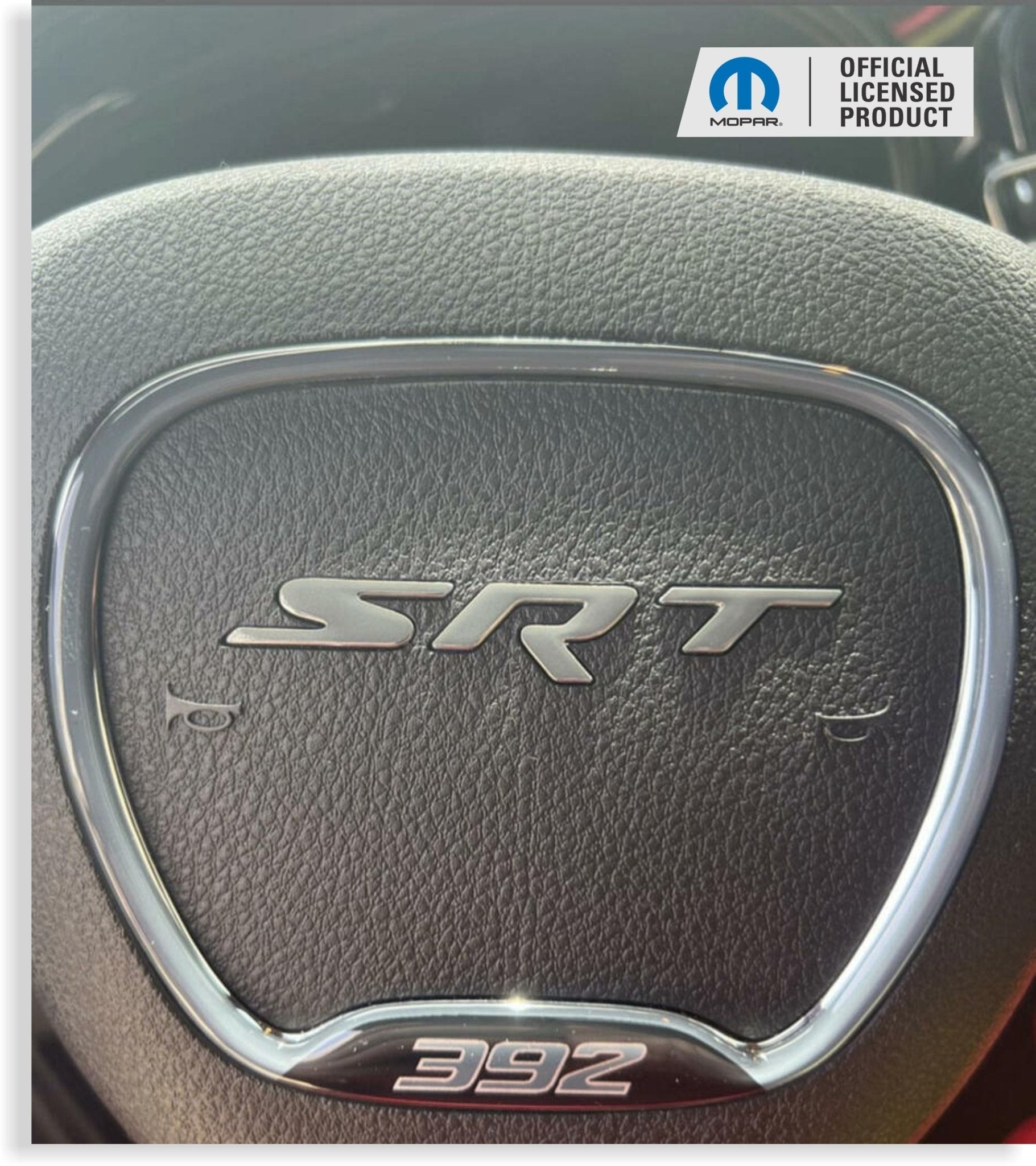 SRT Steering Wheel Emblem Overlay Decal - 15 - 23 Charger SRT - Speedlogix