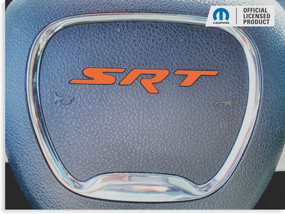 SRT Steering Wheel Emblem Overlay Decal - 15 - 23 Charger SRT - Speedlogix