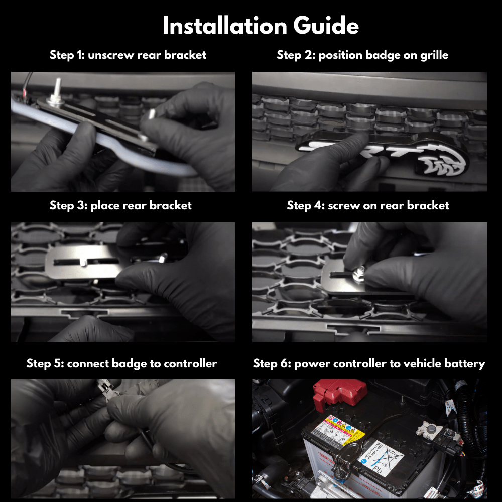 SRT Trackhawk Hellhawk LED Emblem: (Multicolor Flow) - Speedlogix
