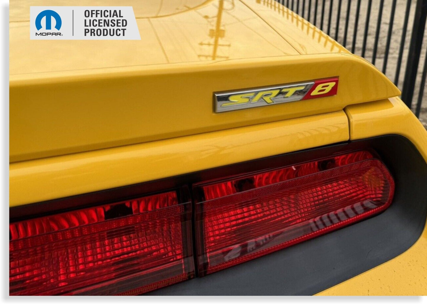 SRT8 Trunk Emblem Overlay Decal - 2008 - 2014 Challenger SRT8 - Speedlogix