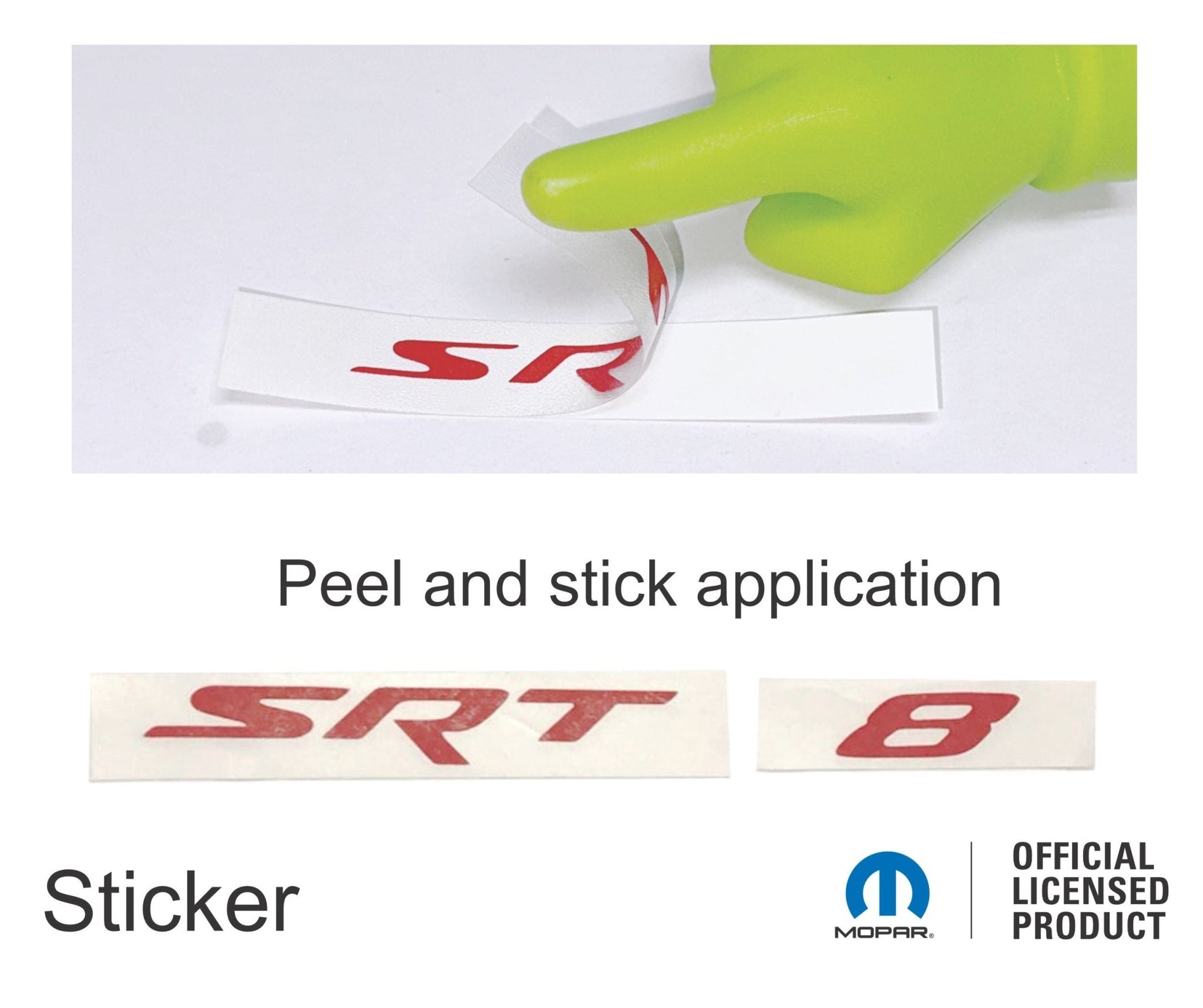 SRT8 Trunk Emblem Overlay Decal - 2008 - 2014 Challenger SRT8 - Speedlogix